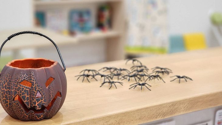 ハロウィンのクモたち